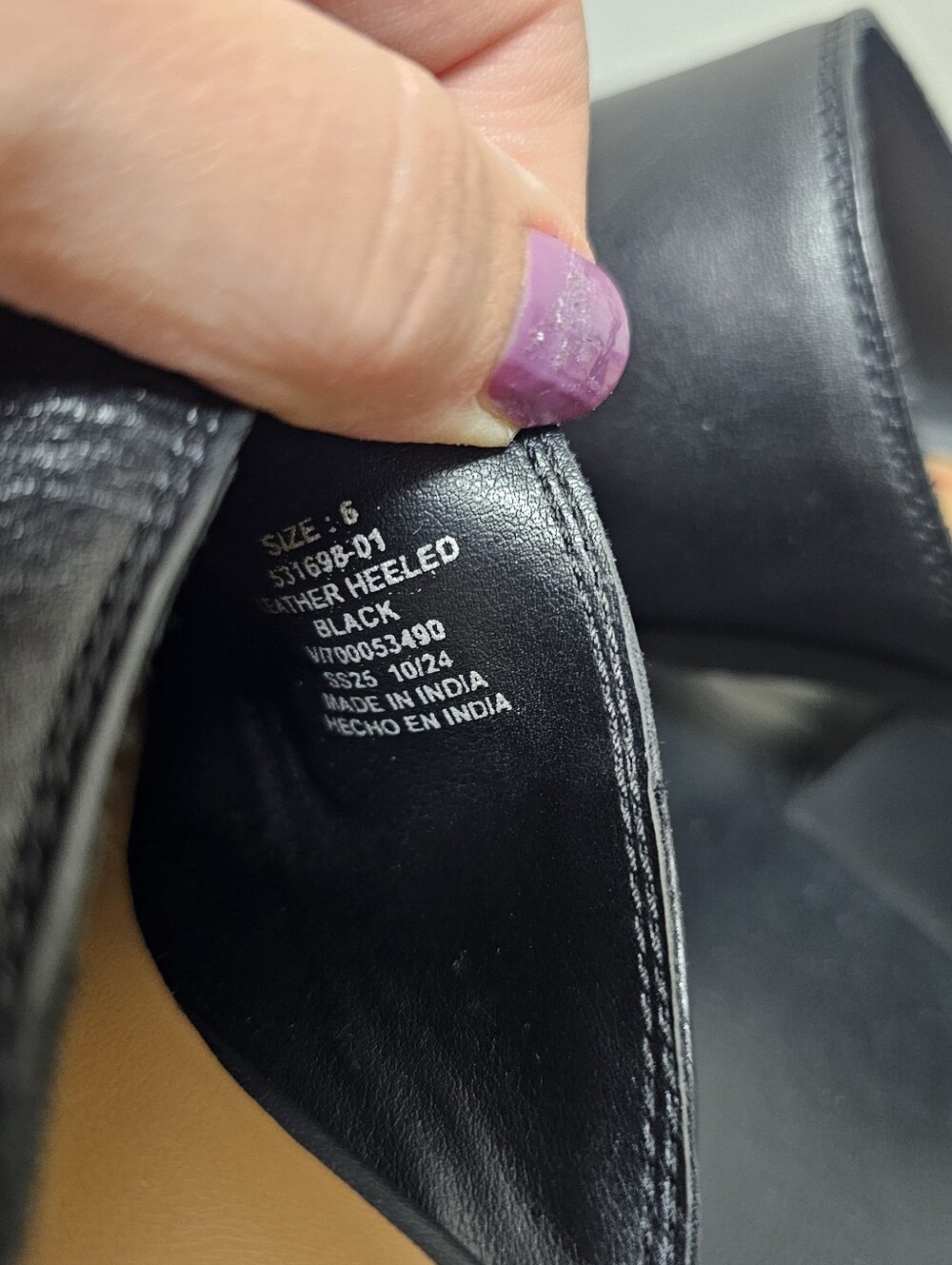 New Banana Republic Classic Black Leather Mule Heel - Women's Slip-On Size 6 - Picture 6 of 10